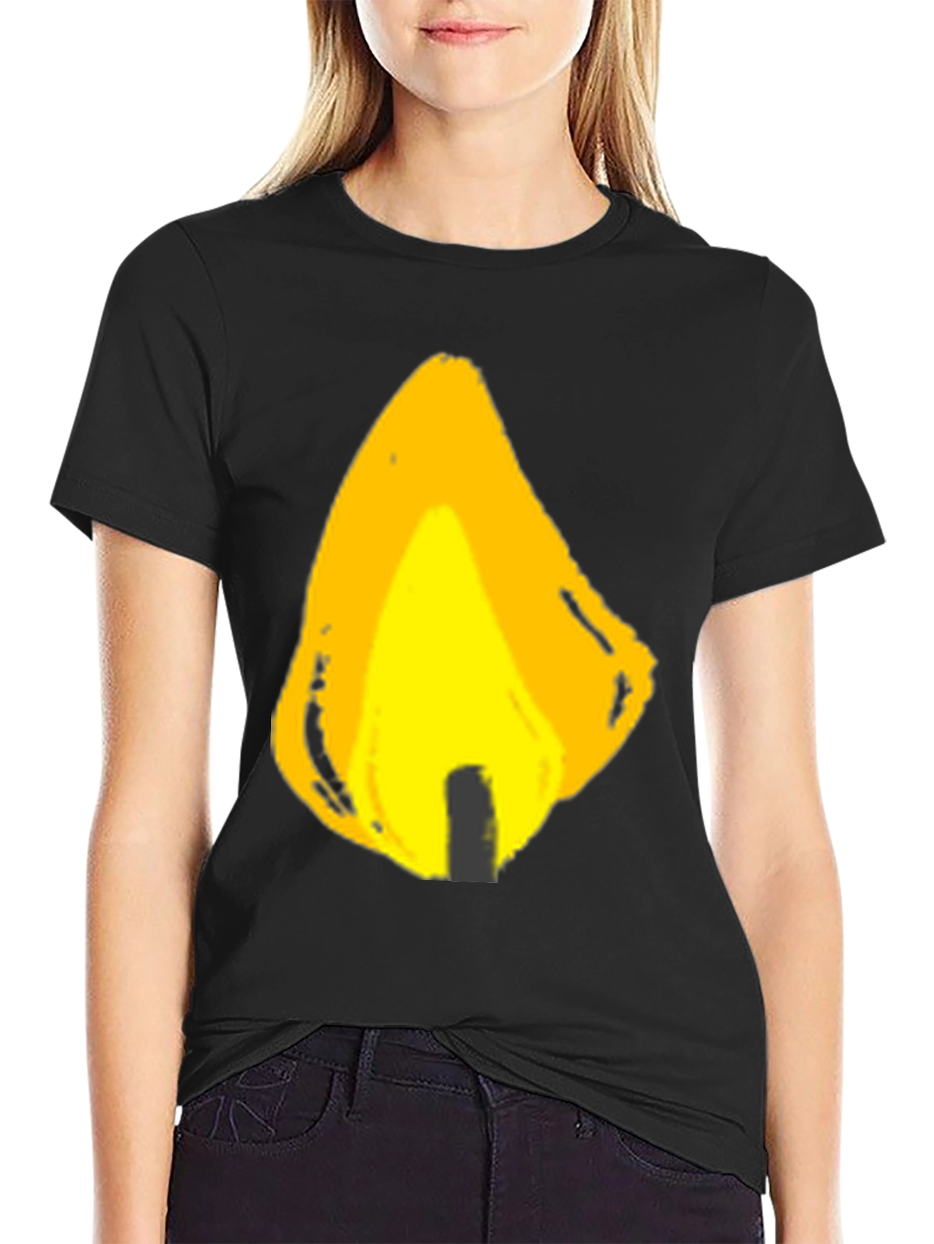 Flame Graphic Black T-Shirt