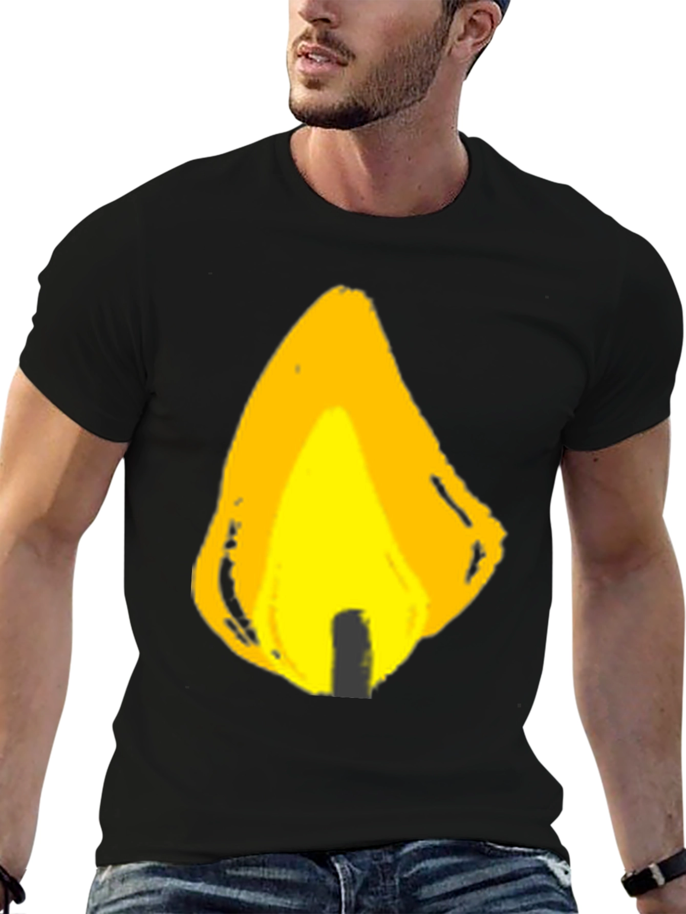 Flame Graphic Black T-Shirt