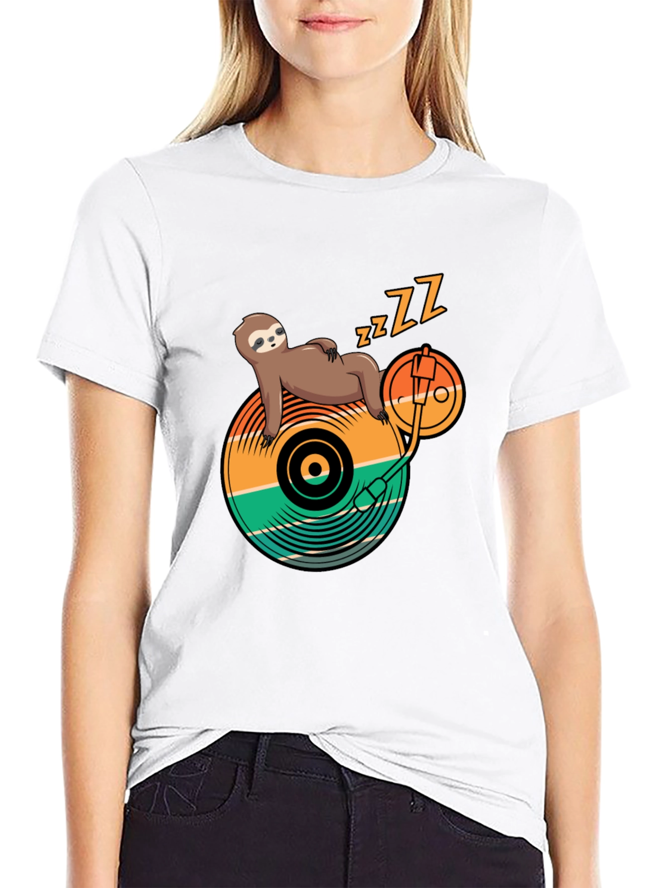 Sloth DJ T-Shirt - Lazy Beats Tee
