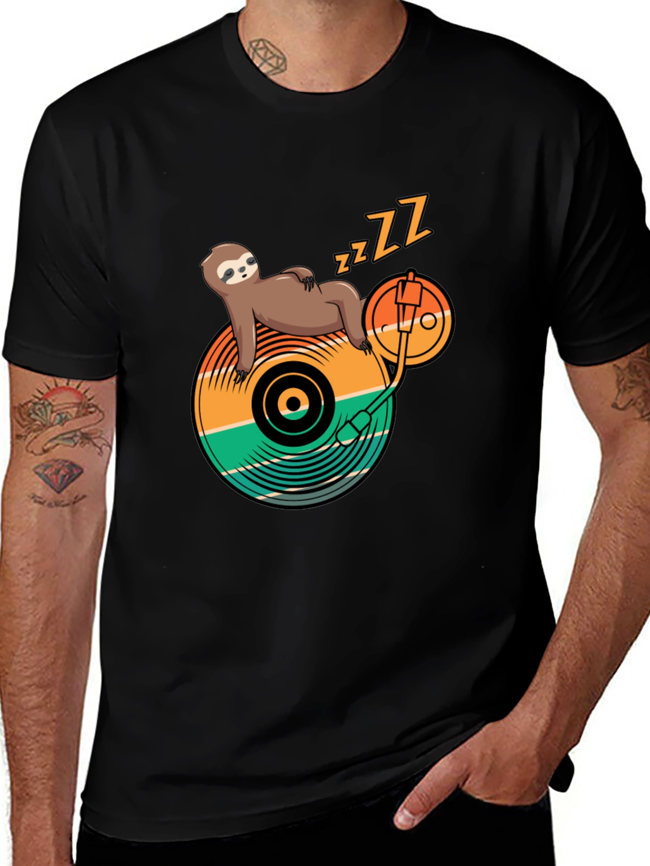 Sloth DJ T-Shirt - Lazy Beats Tee